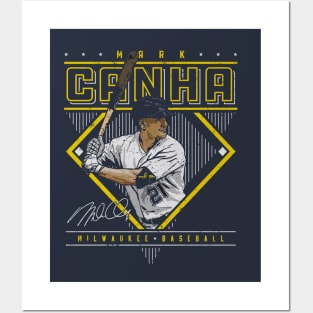 Mark Canha Milwaukee Diamond Name Posters and Art